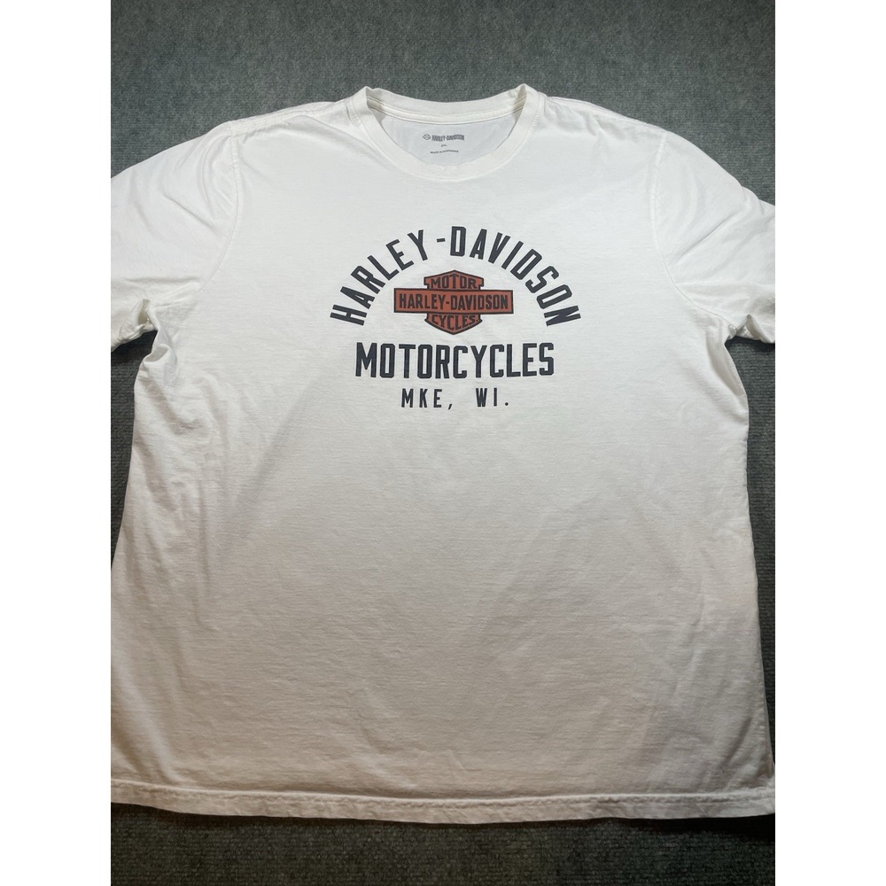 white Harley-Davidson graphic t-shirt 2XL